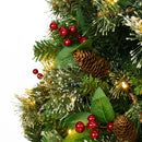 1.8M 6FT Green LED Christmas Tree with Lights and Ornaments