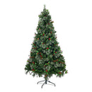 1.8M 6FT Green LED Christmas Tree with Lights and Ornaments