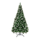 1.8M 6FT Snowy Green Christmas Tree with 830 Tips Décor