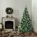 1.8M 6FT Snowy Green Christmas Tree with 830 Tips Décor