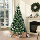 1.8M 6FT Snowy Green Christmas Tree with 830 Tips Décor