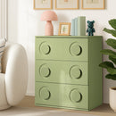 Green Bedroom Chest of Drawers Cabinet Dresser with 3 Drawers