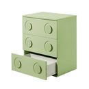 Green Bedroom Chest of Drawers Cabinet Dresser with 3 Drawers