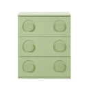 Green Bedroom Chest of Drawers Cabinet Dresser with 3 Drawers