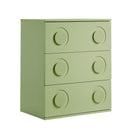 Green Bedroom Chest of Drawers Cabinet Dresser with 3 Drawers