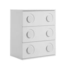 White Bedroom Chest of Drawers Cabinet Dresser with 3 Drawers