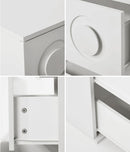 White Bedroom Chest of Drawers Cabinet Dresser with 3 Drawers