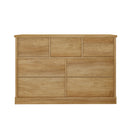 Natural Tallboy Bedside Dresser with 7 Drawers Storage