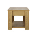Beige Wooden Coffee Table with Lift Up Top and Storage Space