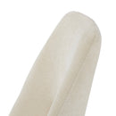 Set of 2 Beige Chenille Fabric Dining Chairs with Padded Seat