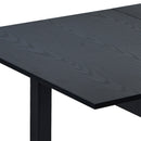 5pcs Black and White Extendable Dining Table and Chairs Set