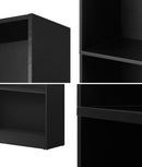 Black 5-Tier Bookshelf Display Shelf
