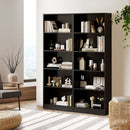 Black 5-Tier Bookshelf Display Shelf