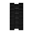 Black Bookshelf Display Shelf Media Storage Rack