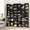 Black Bookshelf Display Shelf Media Storage Rack