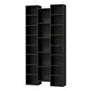 Black Bookshelf Display Shelf Media Storage Rack