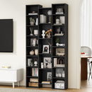 Black Bookshelf Display Shelf Media Storage Rack