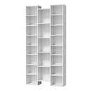 White Bookshelf Display Shelf Media Storage Rack