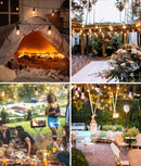 20M Solar LED Festoon String Lights Waterproof Christmas Décor