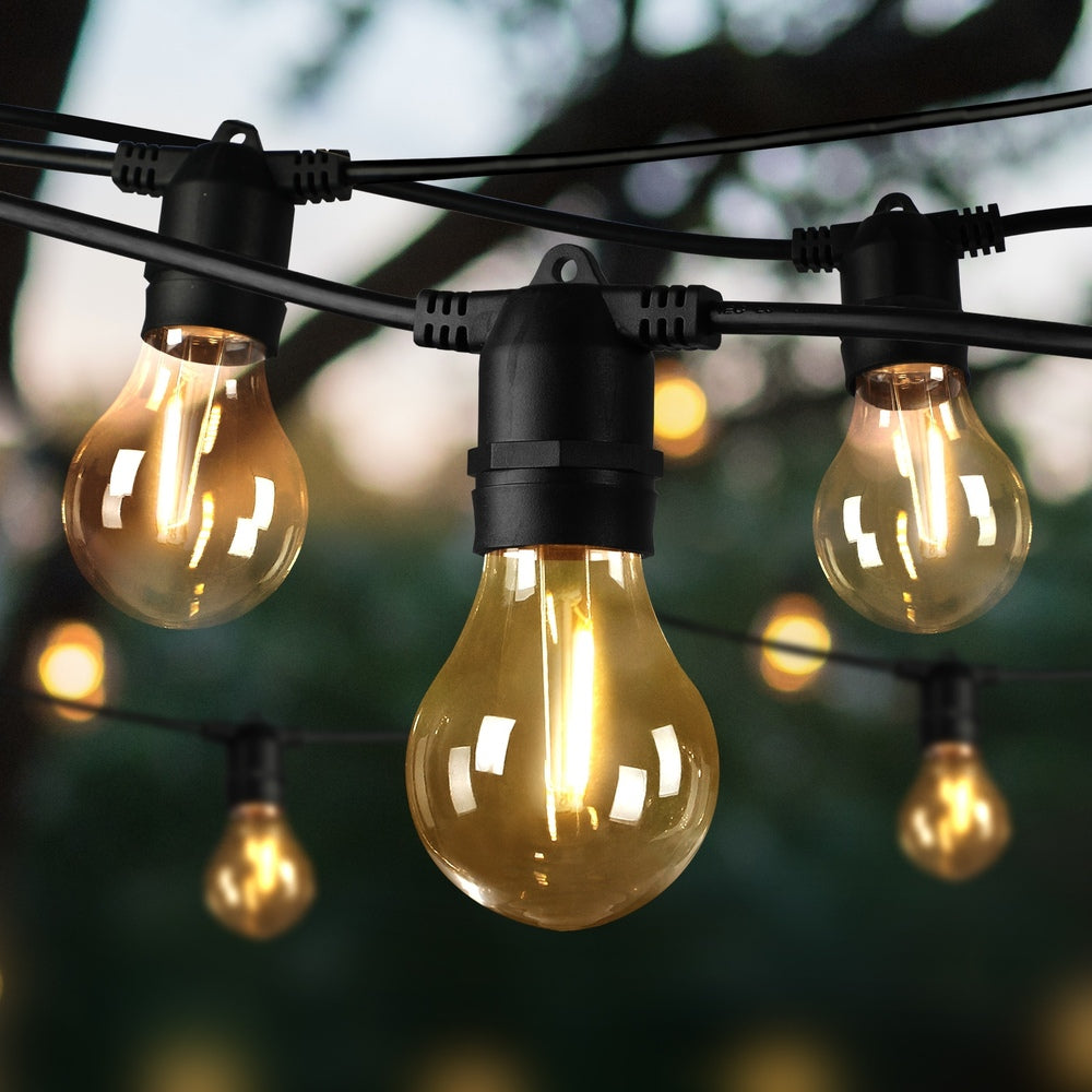 20M Solar LED Festoon String Lights Waterproof Christmas Décor