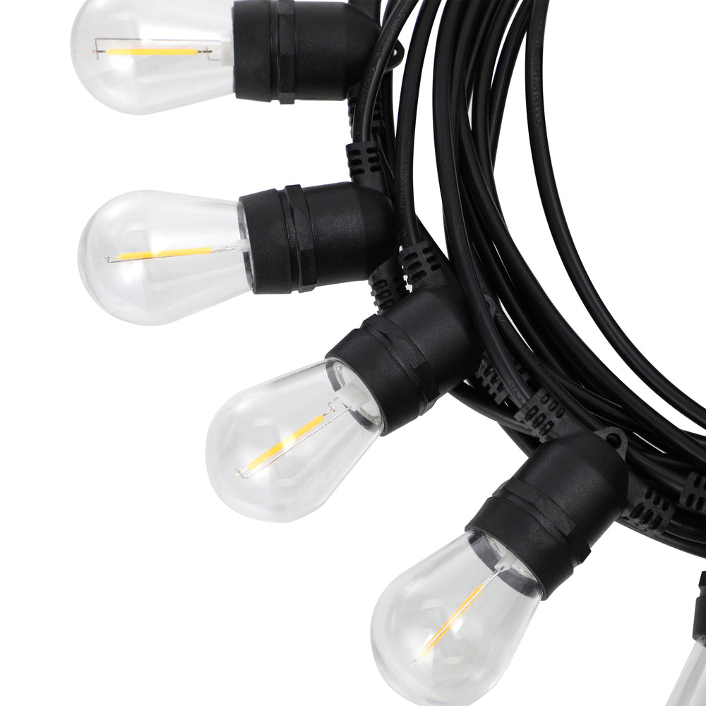 30M Solar LED Festoon String Lights Waterproof Christmas Decor