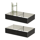 2pcs Galvanized Garden Bed Planter Box Stand