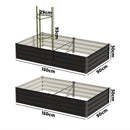 2pcs Galvanized Garden Bed Planter Box Stand