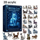 Crystal Cat Acrylic Advent Calendar 24 Day Christmas Home Decoration