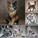 Crystal Cat Acrylic Advent Calendar 24 Day Christmas Home Decoration
