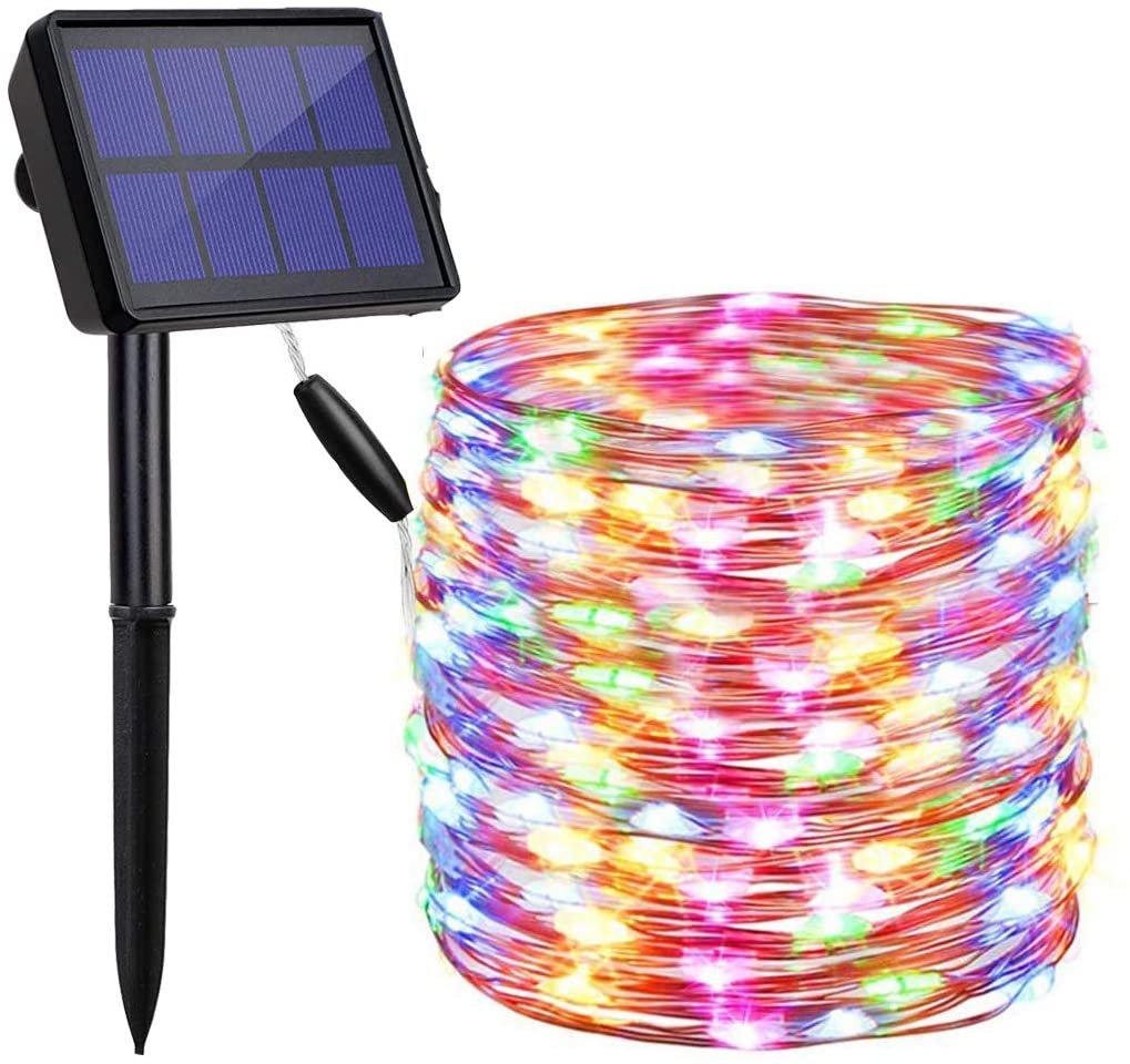 20m 200 LED Solar Powered Outdoor Lights with 8 Lighting Modes and Waterproof for Home,Garden and Decoration - NuSea