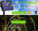 20m 200 LED Solar Powered Outdoor Lights with 8 Lighting Modes and Waterproof for Home,Garden and Decoration - NuSea