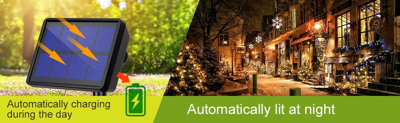 20m 200 LED Solar Powered Outdoor Lights with 8 Lighting Modes and Waterproof for Home,Garden and Decoration - NuSea