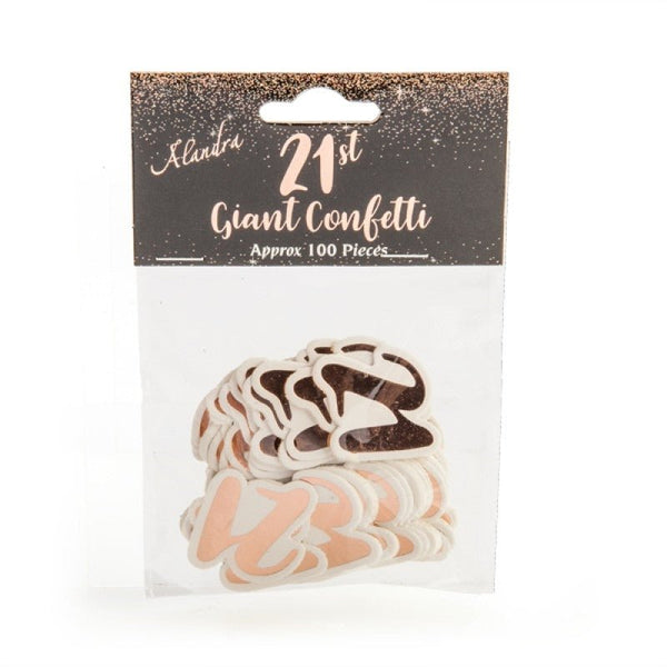 21st Rose Gold Giant Confetti (100 pcs) - NuSea