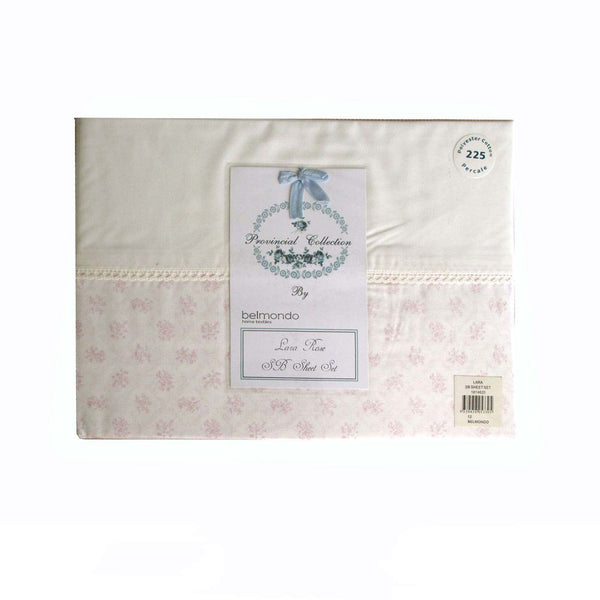 225TC Lara Rose Sheet Set Single - NuSea