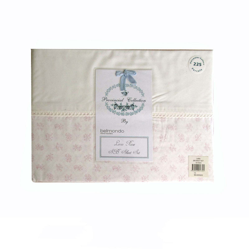 225TC Lara Rose Sheet Set Single - NuSea