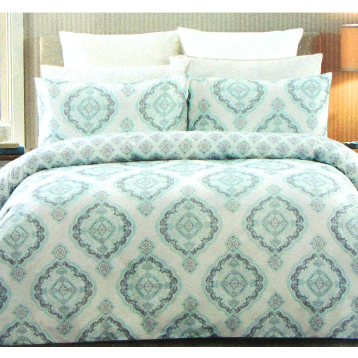 225TC Persia Cotton Rich Easy Care Quilt Cover Set Queen - NuSea