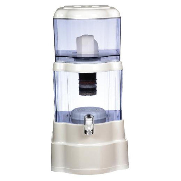 22L Benchtop 8 Stage Water Filter - Ceramic Carbon Mineral Stone Silica Purifier - NuSea