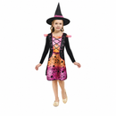 Kids’ Pink Witch Costume – Hat and Halloween Dress Set