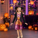 Kids’ Pink Witch Costume – Hat and Halloween Dress Set