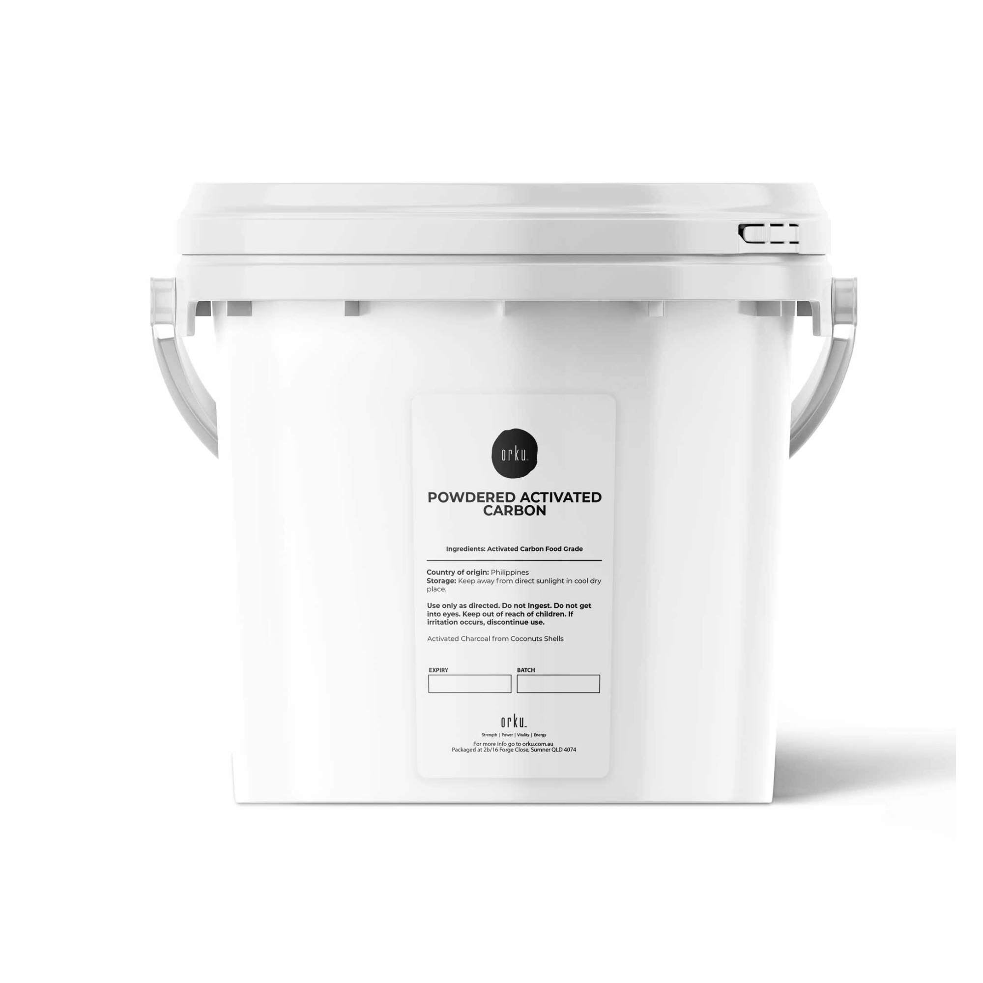 2.3Kg Activated Carbon Powder Coconut Charcoal Bucket - Teeth Whitening + Skin - NuSea