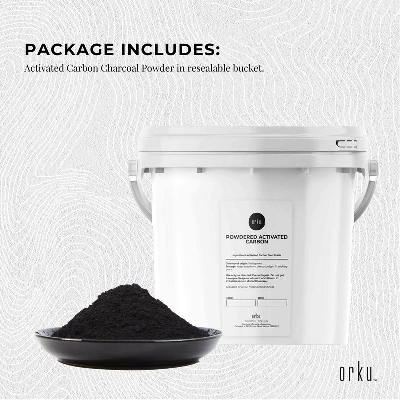 2.3Kg Activated Carbon Powder Coconut Charcoal Bucket - Teeth Whitening + Skin - NuSea