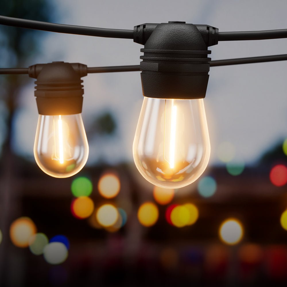 23m Solar Festoon Lights Outdoor LED String Light Christmas Party Decorations - NuSea