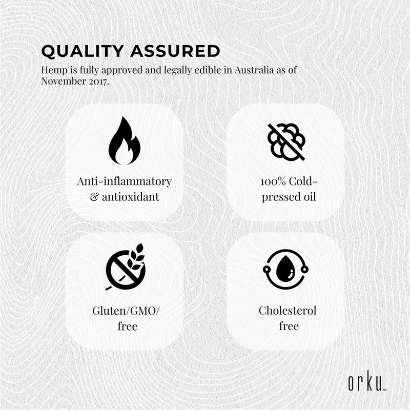 250ml Organic Hemp Seed Oil - Cold Pressed Food Grade Healthy Oils Foods - NuSea