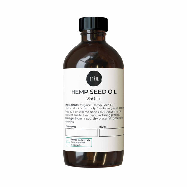 250ml Organic Hemp Seed Oil - Cold Pressed Food Grade Healthy Oils Foods - NuSea