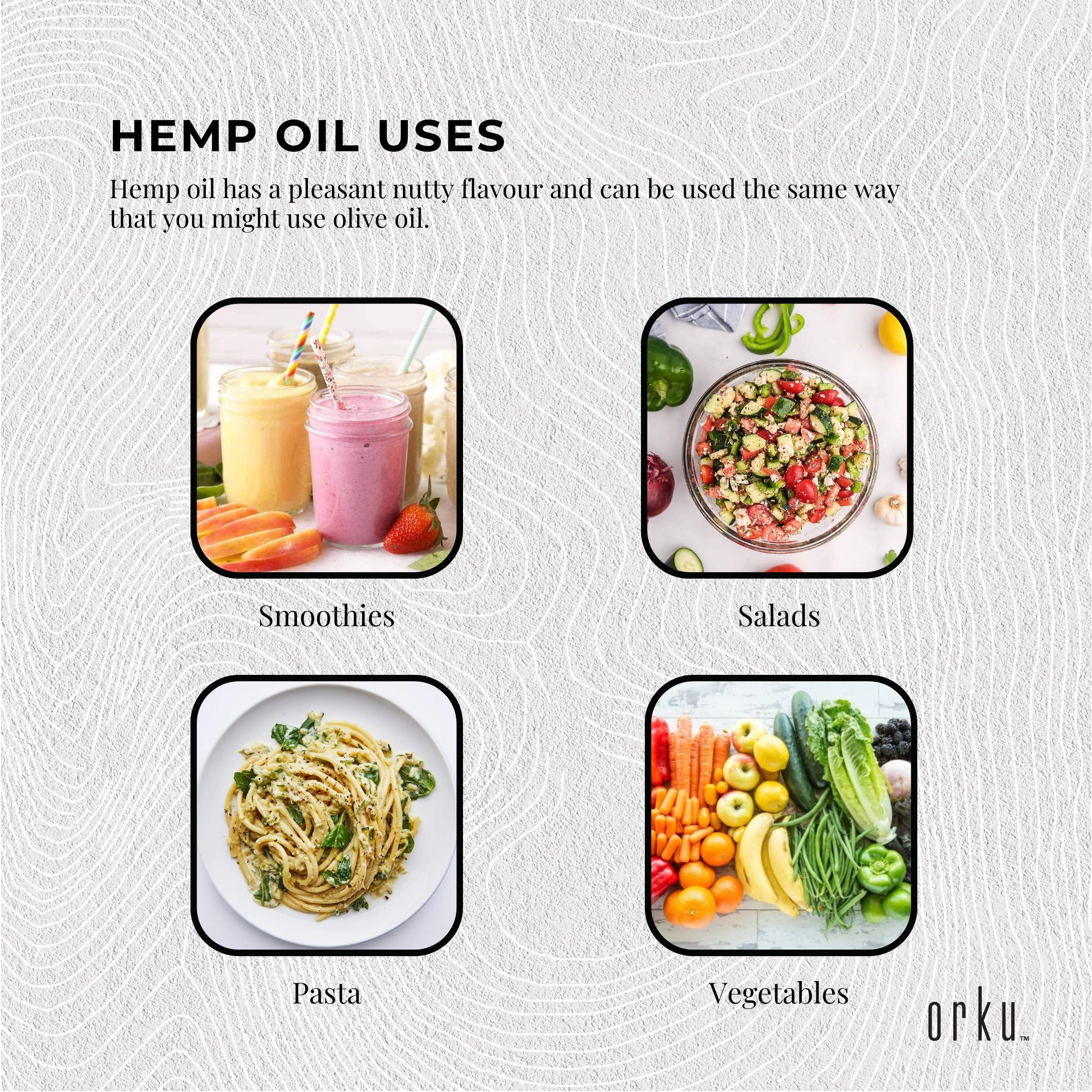 250ml Organic Hemp Seed Oil - Cold Pressed Food Grade Healthy Oils Foods - NuSea