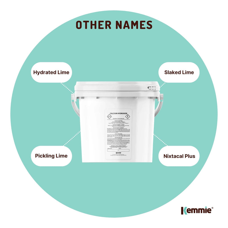 2.5kg Calcium Hydroxide Powder Tub Food Grade FCC Hydrated Slaked Pickling Lime - NuSea