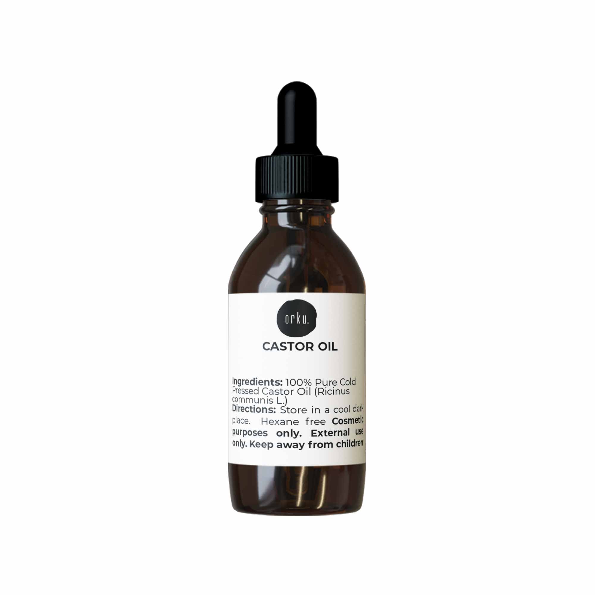 25ml Castor Oil with Dropper - Hexane Free Cold Pressed Virgin Skin Hair Care - NuSea