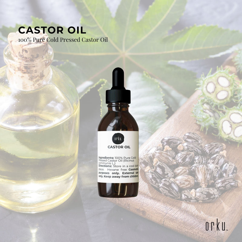 25ml Castor Oil with Dropper - Hexane Free Cold Pressed Virgin Skin Hair Care - NuSea