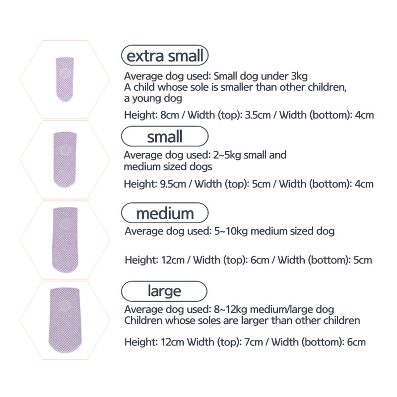 28pc X Dog Shoes Waterproof Disposable Boots Anti - Slip Pet Socks M PINK - NuSea