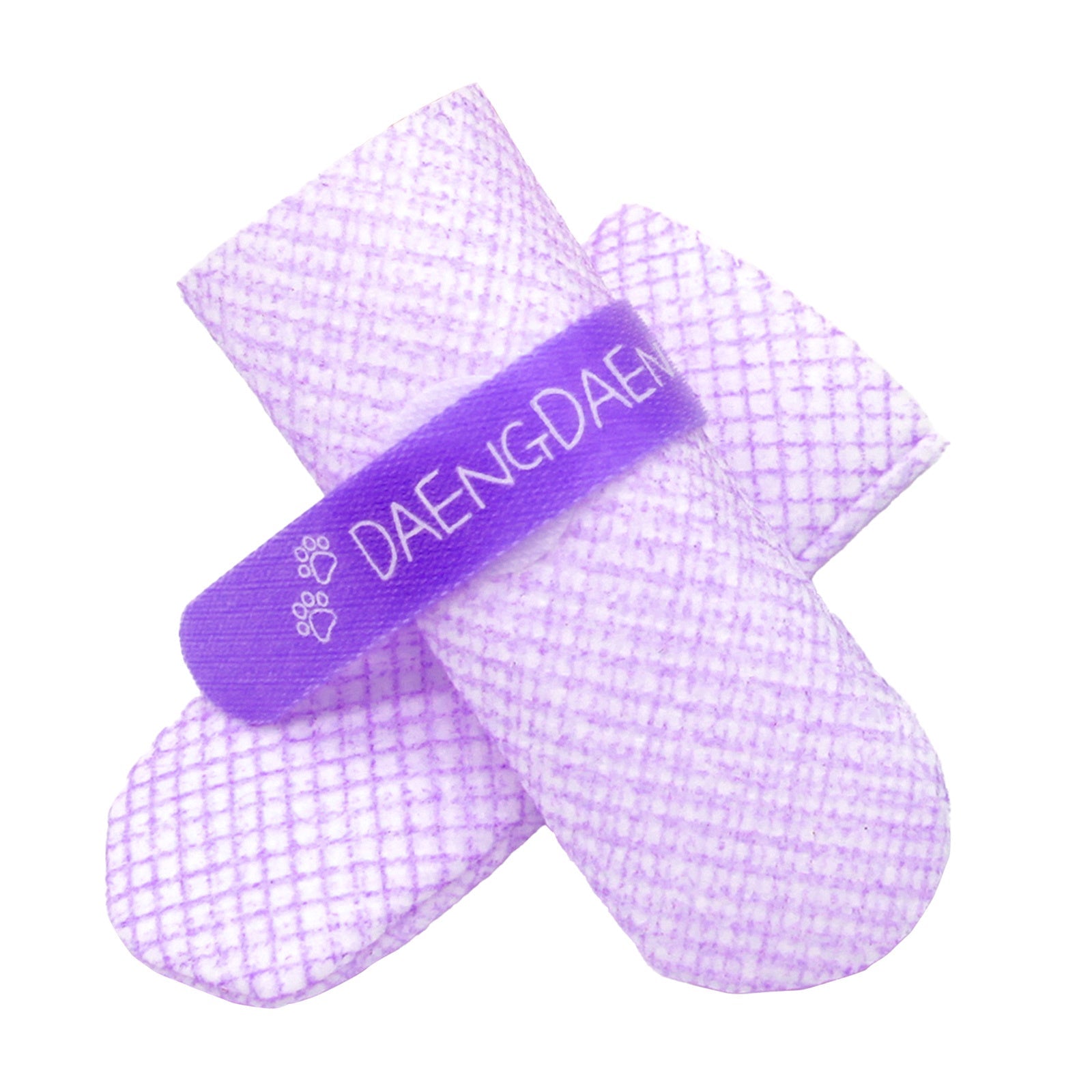 28pc X Dog Shoes Waterproof Disposable Boots Anti - Slip Pet Socks M VIOLET - NuSea